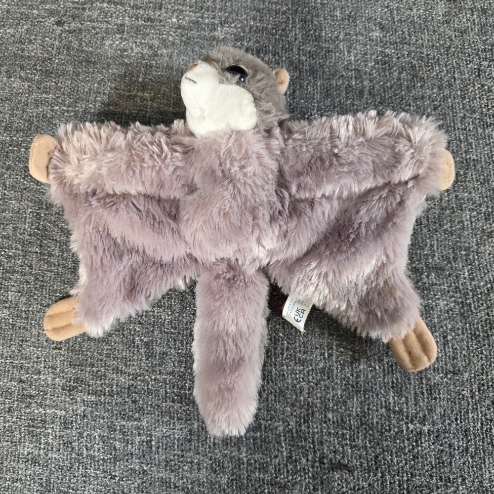 Wild Republic Flying Squirrel Plush Grey Sugar Glider Stuffed Animal 11 inch - Picture 1 of 6